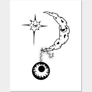 MOON AND STAR Posters and Art